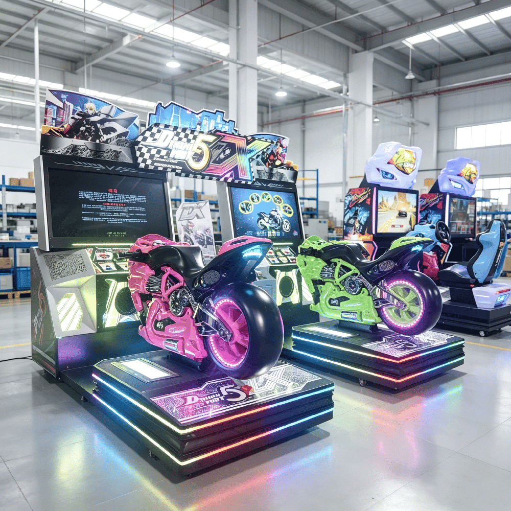 Twin Motorcycle Racing Arcade Machine Manufacturer | 2 Player Driving Simulator