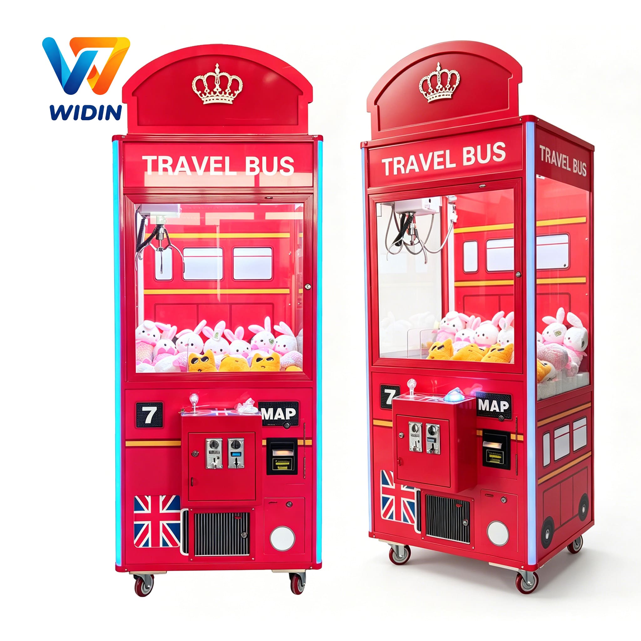 Travel Bus LED Claw Machine | Commercial Arcade Prize Crane Machine