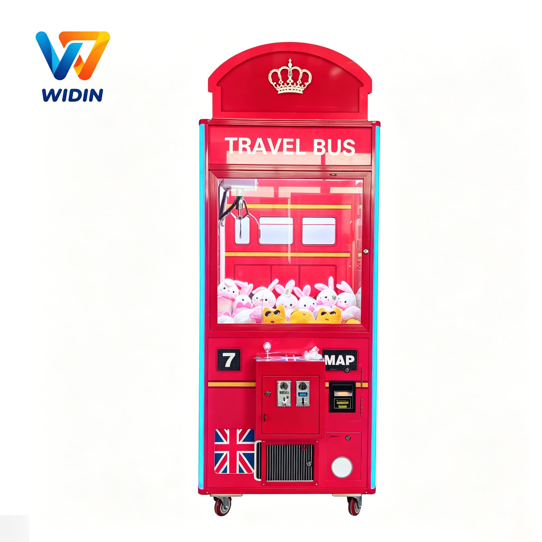 Travel Bus LED Claw Machine | Commercial Arcade Prize Crane Machine