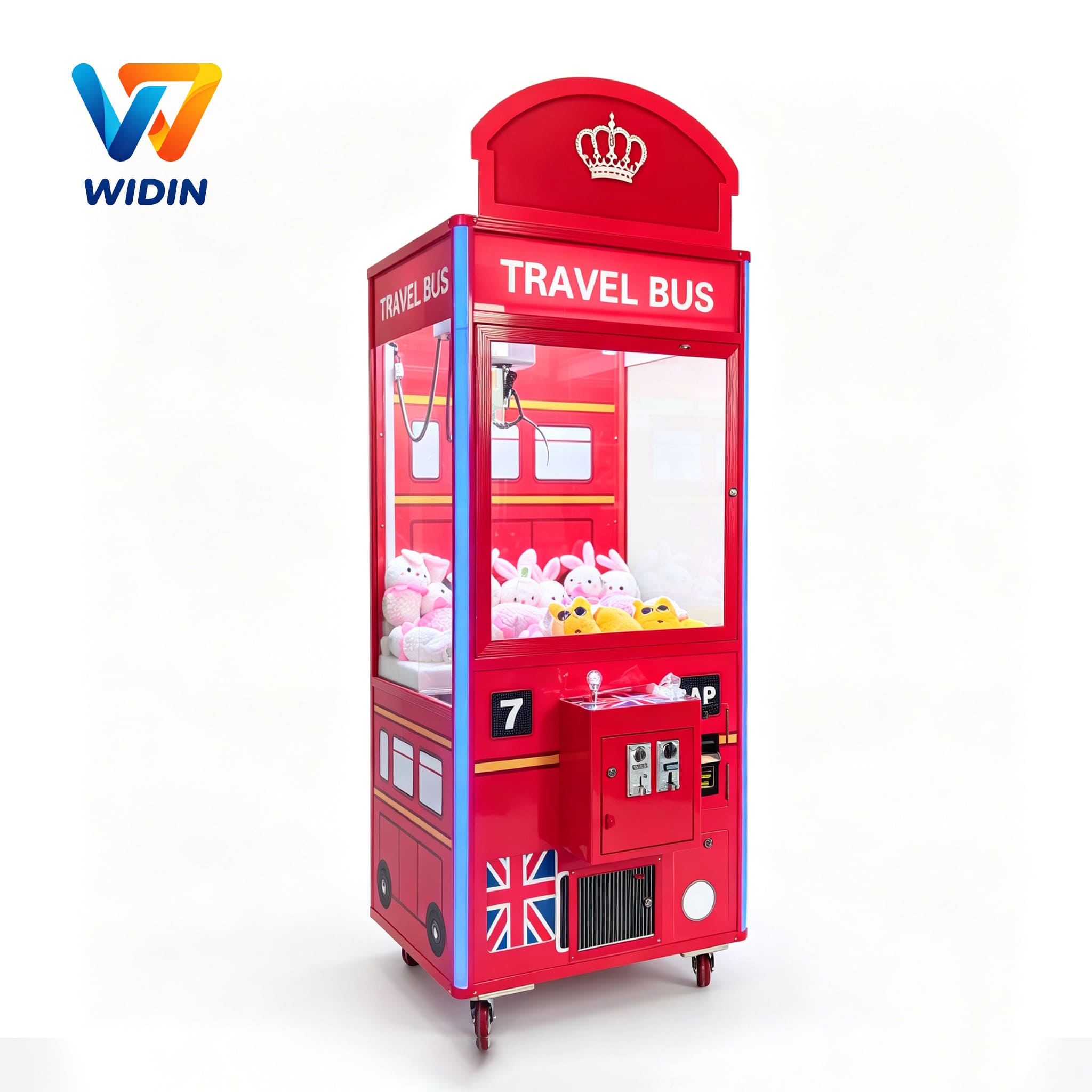 Travel Bus LED Claw Machine | Commercial Arcade Prize Crane Machine