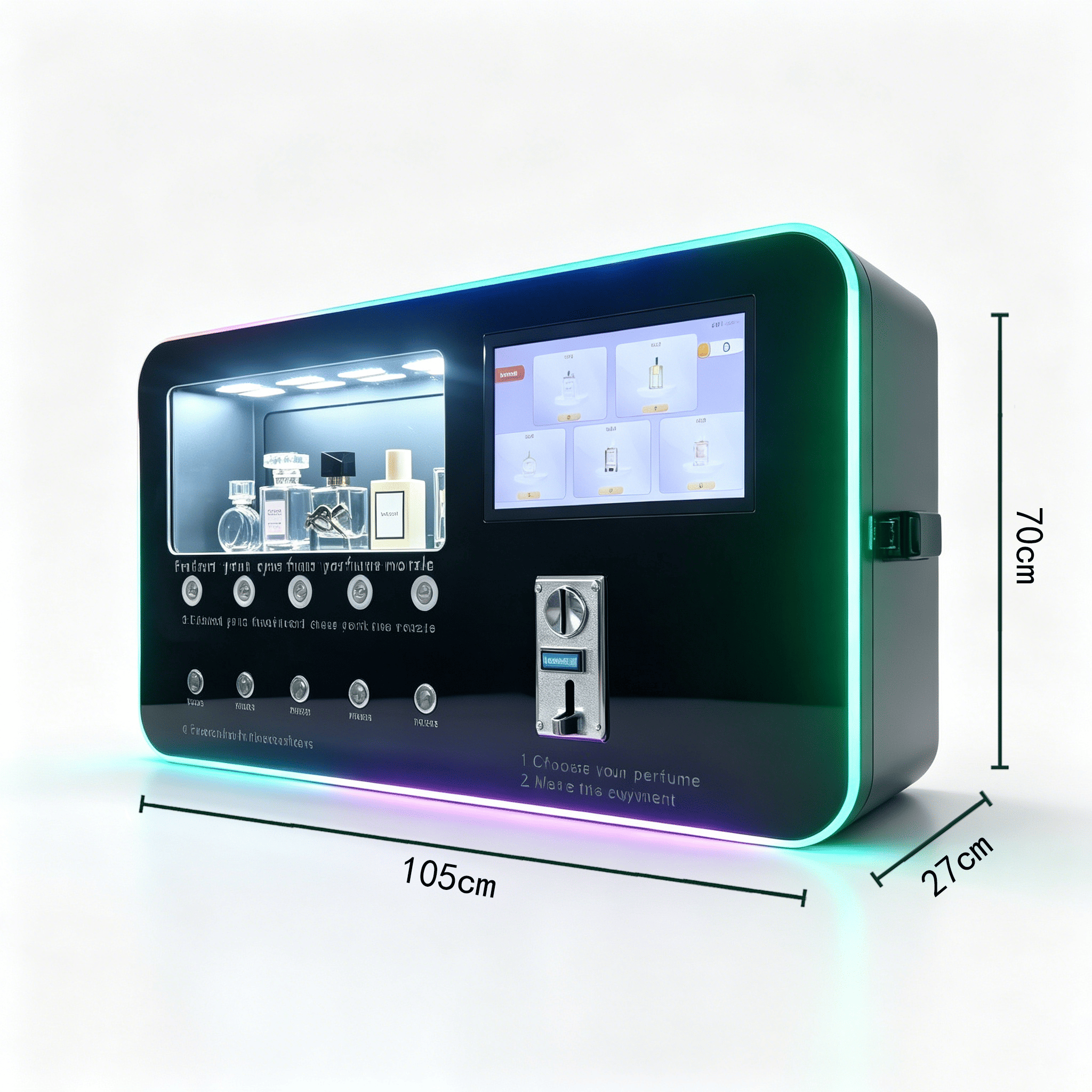 Smart Self-Service Perfume Vending Machine | Automatic Fragrance Spray Dispenser