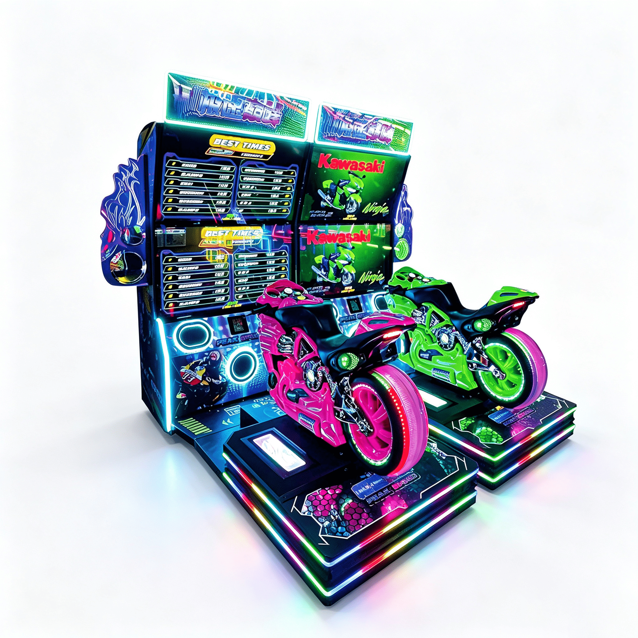 Commercial 2-Player Motorcycle Racing Arcade Machine