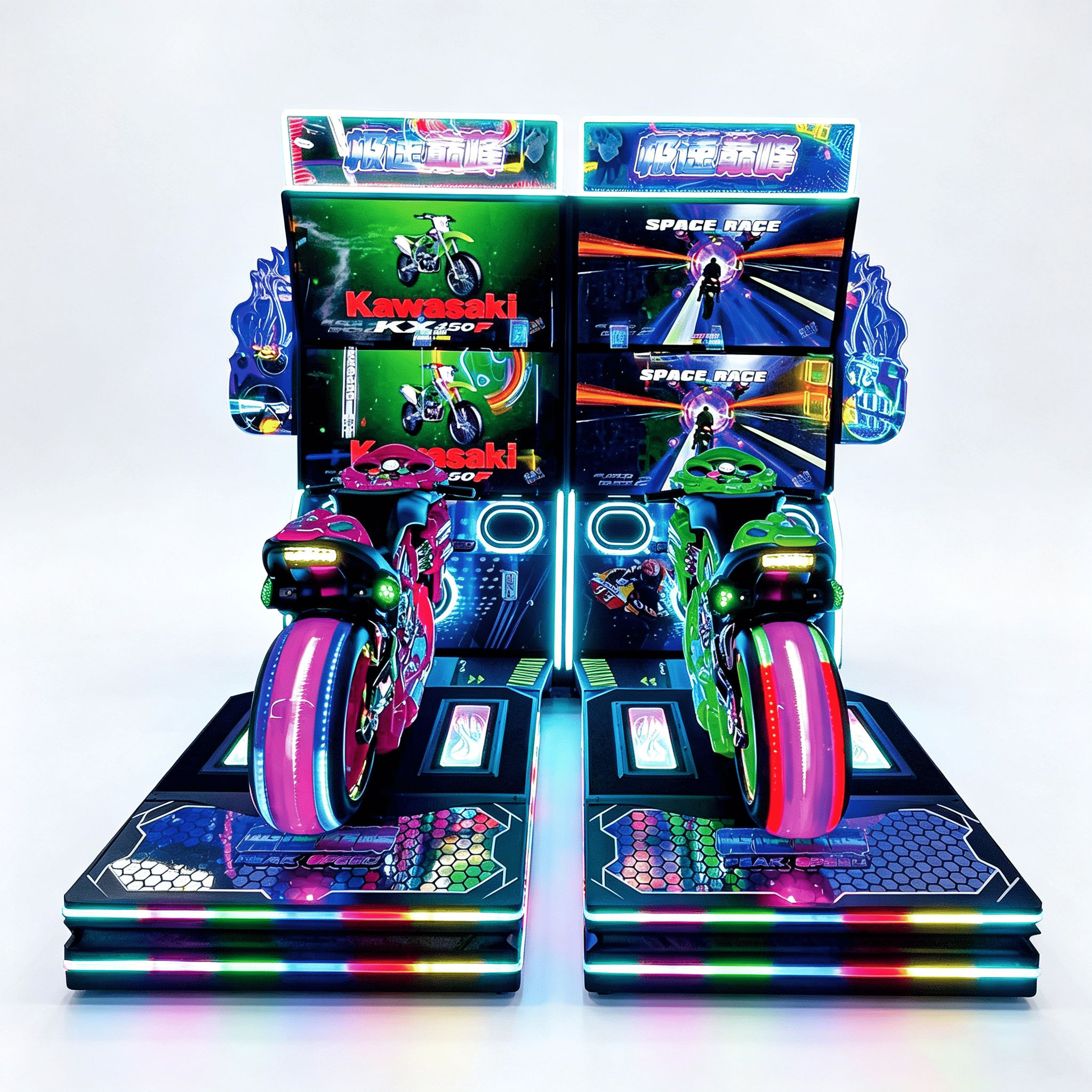Commercial 2-Player Motorcycle Racing Arcade Machine