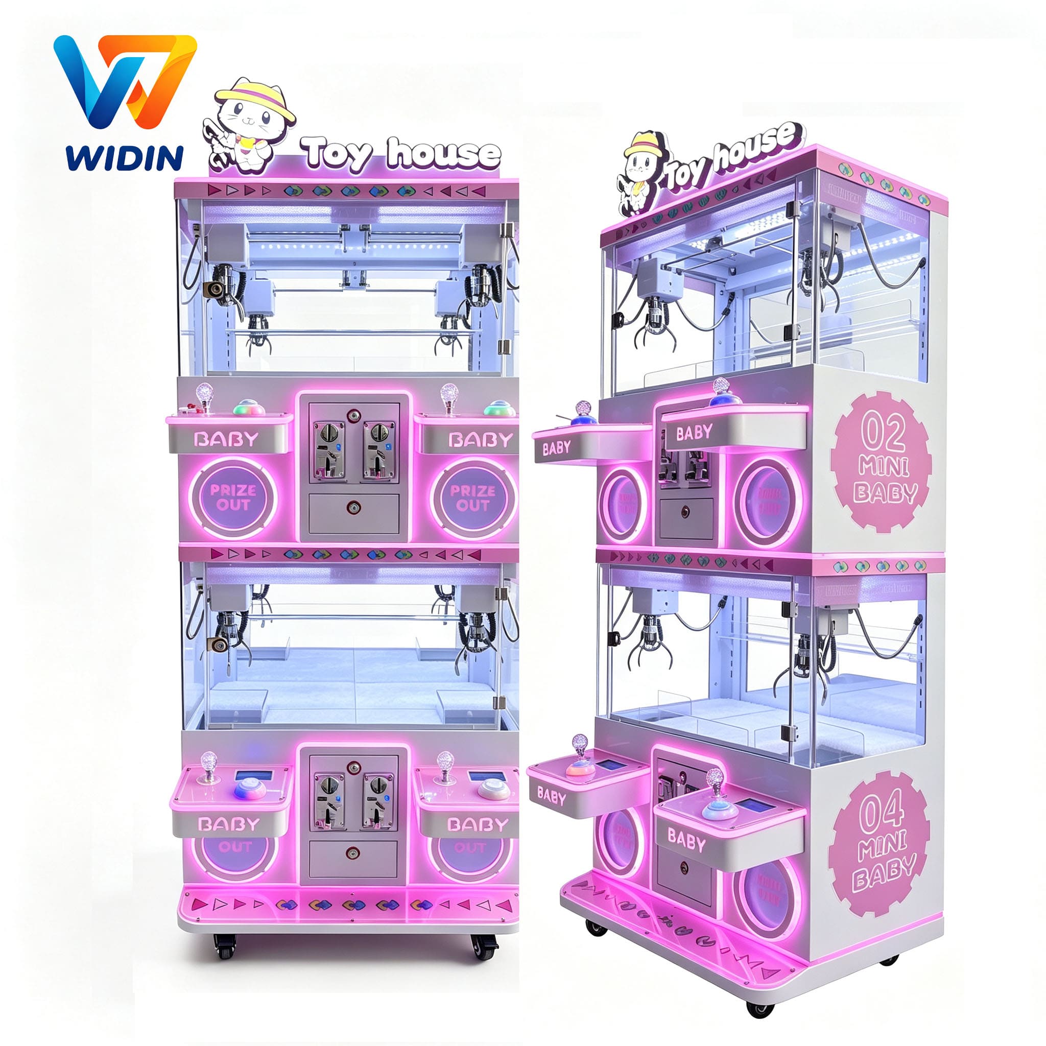 4-Player Claw Machine Arcade Game | Multi-Player Prize Crane Machine
