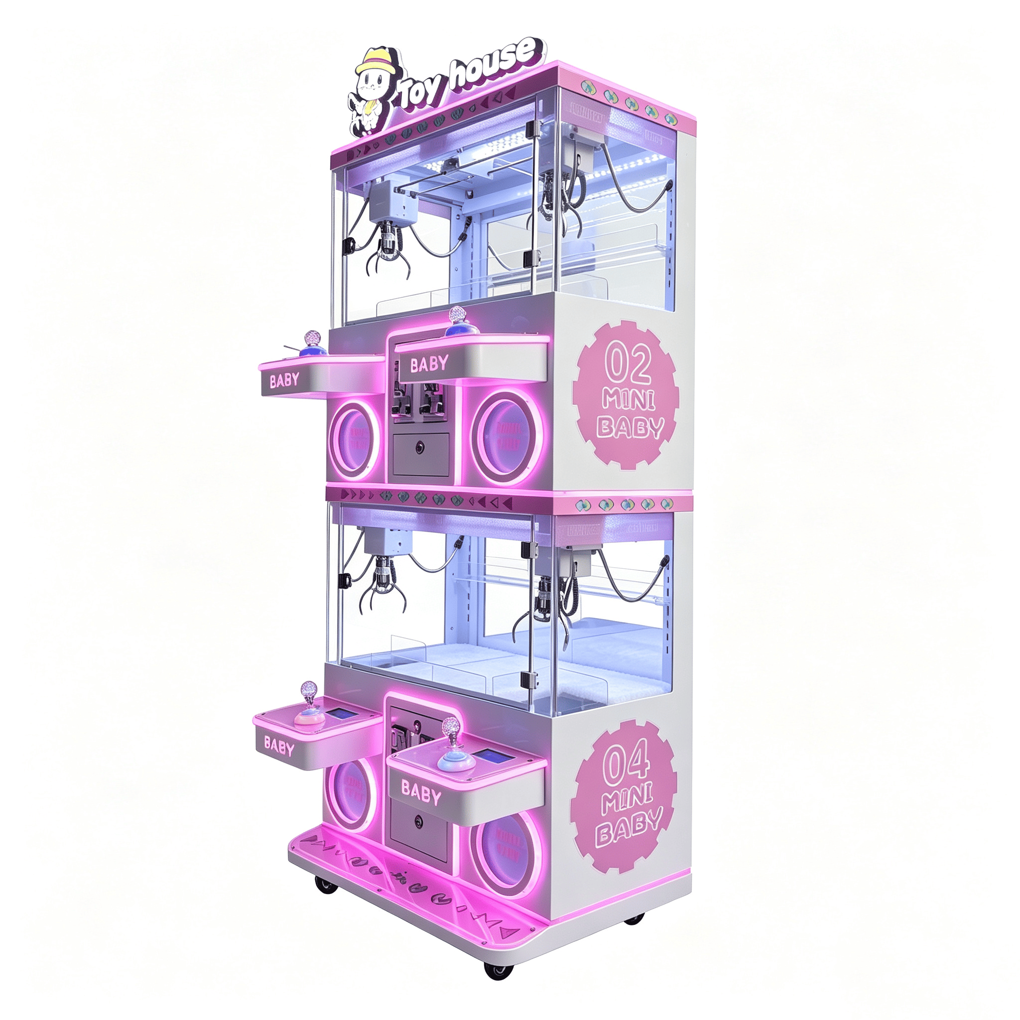 4-Player Claw Machine Arcade Game | Multi-Player Prize Crane Machine